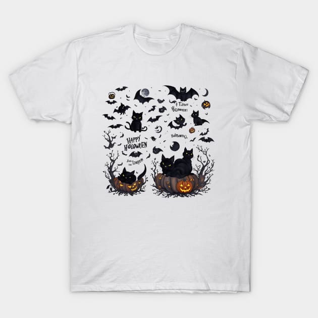 Halloween Night T-Shirt by Chavjo Mir11